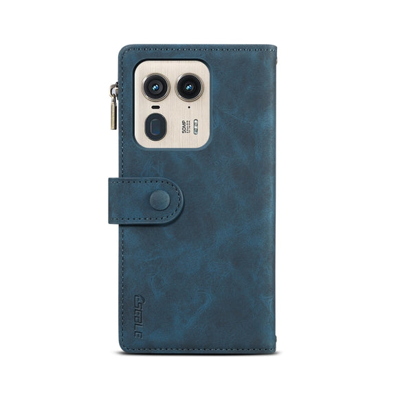 For Motorola Edge 50 Ultra ESEBLE Retro Frosted RFID Leather Phone Case(Dark Green)