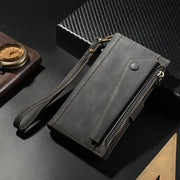 For Motorola Moto G85 ESEBLE Retro Frosted RFID Leather Phone Case(Black)