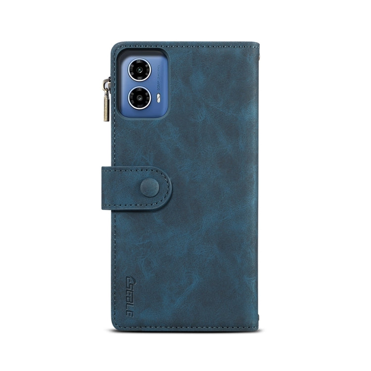 For Motorola Moto G85 ESEBLE Retro Frosted RFID Leather Phone Case(Dark Green)