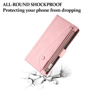 For Motorola Moto G54 5G Global ESEBLE Retro Frosted RFID Leather Phone Case(Rose Gold)