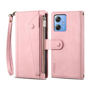 For Motorola Moto G64 5G Global ESEBLE Retro Frosted RFID Leather Phone Case(Rose Gold)