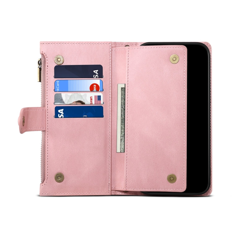 For Motorola Moto G64 5G Global ESEBLE Retro Frosted RFID Leather Phone Case(Rose Gold)