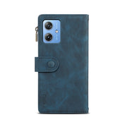 For Motorola Moto G64 5G Global ESEBLE Retro Frosted RFID Leather Phone Case(Dark Green)