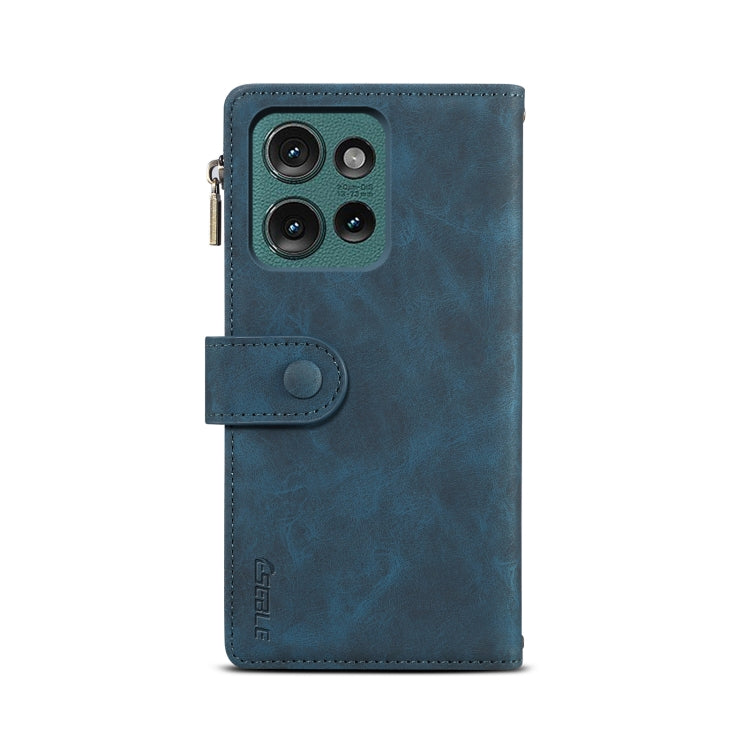 For Motorola Edge 50 5G Global ESEBLE Retro Frosted RFID Leather Phone Case(Dark Green)