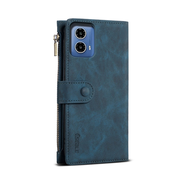 For Motorola Moto G34 5G / G45 5G ESEBLE Retro Frosted RFID Leather Phone Case(Dark Green)