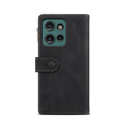 For Motorola Moto G75 5G ESEBLE Retro Frosted RFID Leather Phone Case(Black)