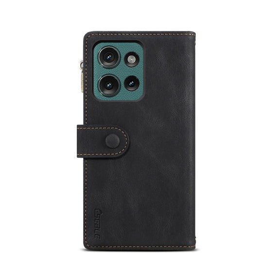 For Motorola Moto G75 5G ESEBLE Retro Frosted RFID Leather Phone Case(Black)