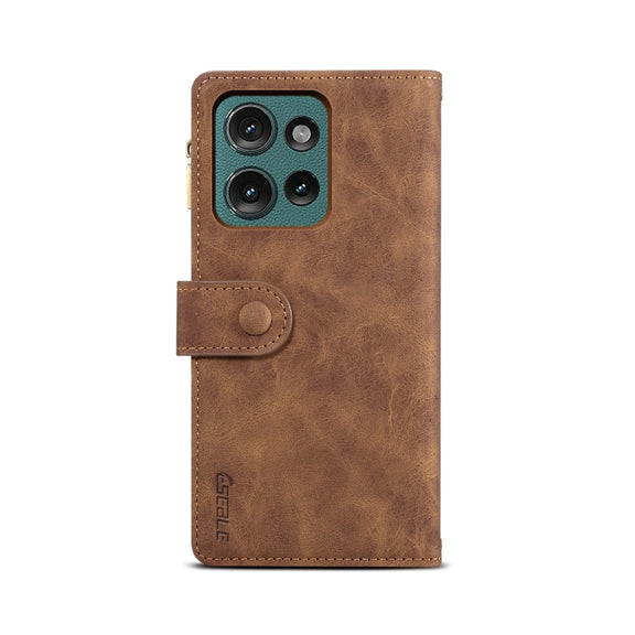 For Motorola Moto G75 5G ESEBLE Retro Frosted RFID Leather Phone Case(Brown)