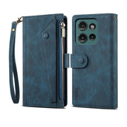 For Motorola Moto G75 5G ESEBLE Retro Frosted RFID Leather Phone Case(Dark Green)
