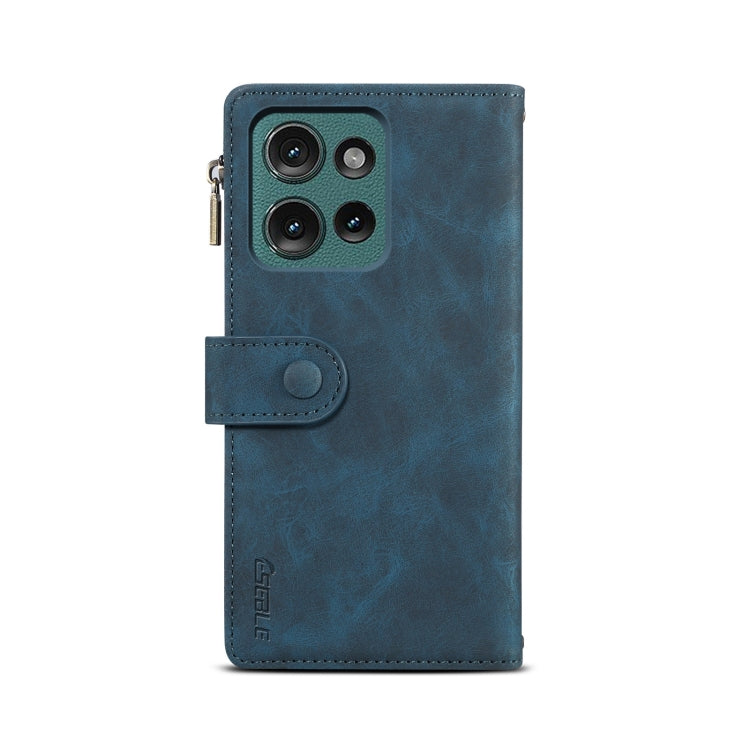 For Motorola Moto G75 5G ESEBLE Retro Frosted RFID Leather Phone Case(Dark Green)