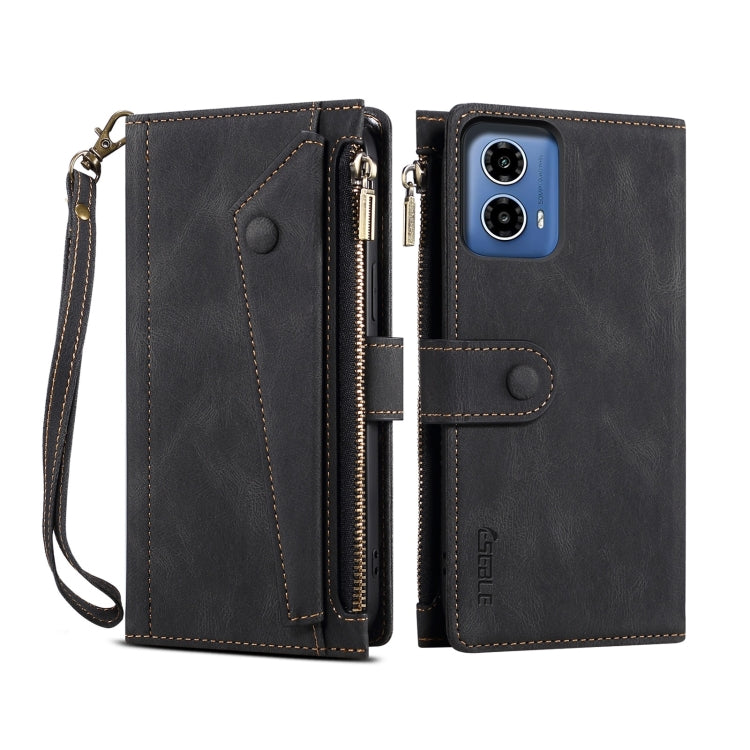 For Motorola Moto G35 ESEBLE Retro Frosted RFID Leather Phone Case(Black) - Motorola Cases by ESEBLE | Online Shopping South Africa | PMC TechLife | Buy Now Pay Later Mobicred