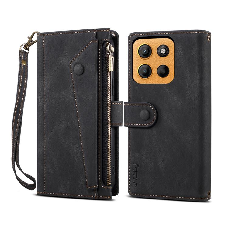 For Motorola Moto G15 ESEBLE Retro Frosted RFID Leather Phone Case(Black) - Motorola Cases by ESEBLE | Online Shopping South Africa | PMC TechLife | Buy Now Pay Later Mobicred