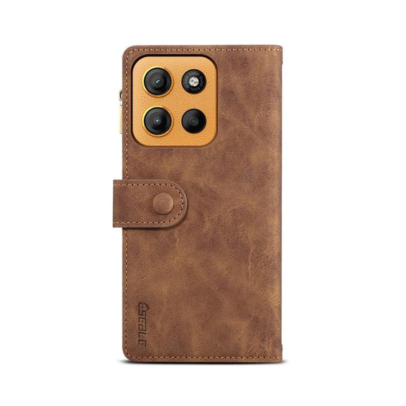 For Motorola Moto G15 ESEBLE Retro Frosted RFID Leather Phone Case(Brown)