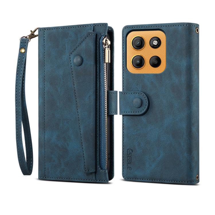 For Motorola Moto G15 ESEBLE Retro Frosted RFID Leather Phone Case(Dark Green) - free shipping - PMC TechLife - Order now!