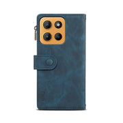 For Motorola Moto G15 ESEBLE Retro Frosted RFID Leather Phone Case(Dark Green)