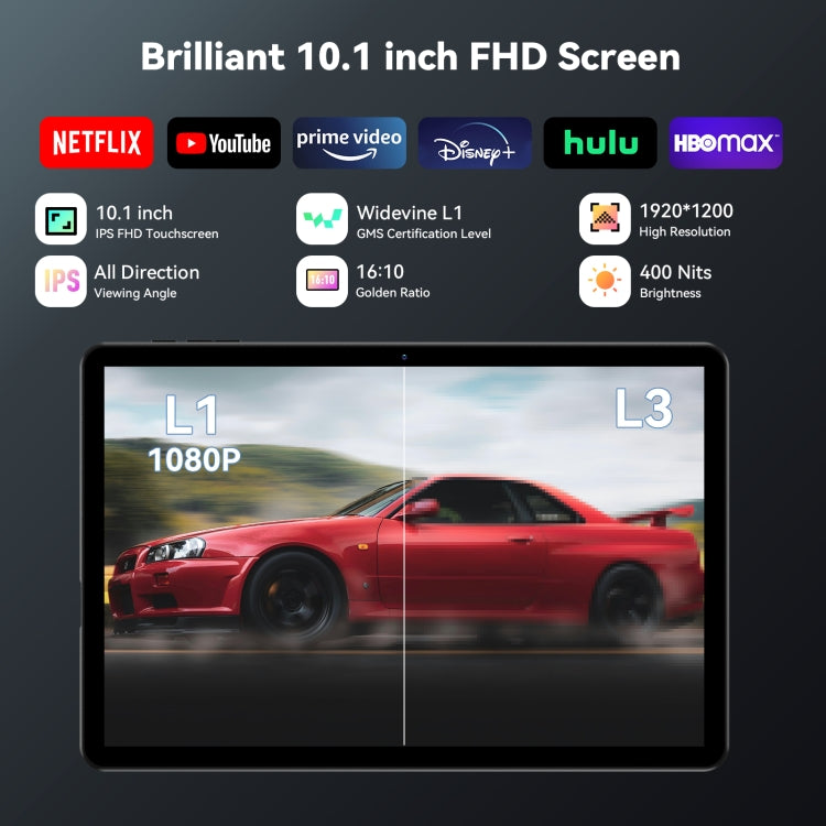 HEADWOLF Wpad5 WIFI Tablet PC, 4GB+128GB, 10.1 inch Android 14 Unisoc Tiger T606 Octa Core, Global Version with Google Play(Dark Grey) - free shipping - PMC Jewellery - Order now!