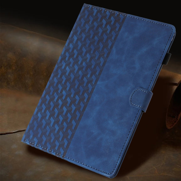 For Lenovo Tab M11/Xiaoxin Pad 11 2024 Building Blocks Embossed Leather Smart Tablet Case(Blue)