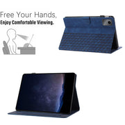 For Lenovo Tab M11/Xiaoxin Pad 11 2024 Building Blocks Embossed Leather Smart Tablet Case(Blue)