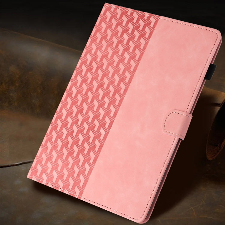 For Lenovo Tab M11/Xiaoxin Pad 11 2024 Building Blocks Embossed Leather Smart Tablet Case(Pink) - Lenovo by PMC Jewellery | Online Shopping South Africa | PMC Jewellery | Buy Now Pay Later Mobicred