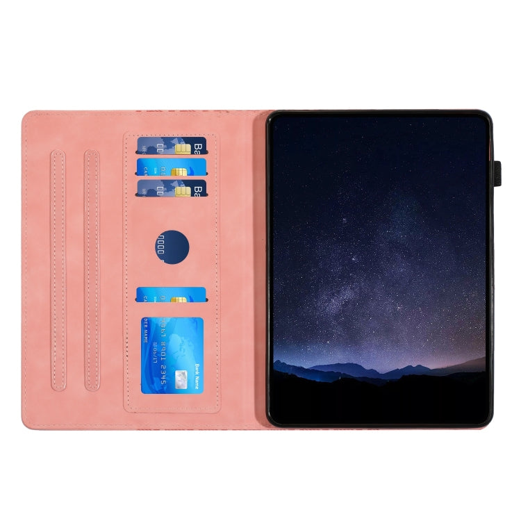 For Lenovo Tab M11/Xiaoxin Pad 11 2024 Building Blocks Embossed Leather Smart Tablet Case(Pink) - Lenovo by PMC Jewellery | Online Shopping South Africa | PMC Jewellery | Buy Now Pay Later Mobicred