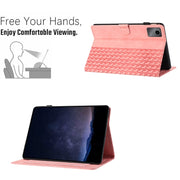 For Lenovo Tab M11/Xiaoxin Pad 11 2024 Building Blocks Embossed Leather Smart Tablet Case(Pink)