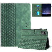 For Lenovo Tab M11/Xiaoxin Pad 11 2024 Building Blocks Embossed Leather Smart Tablet Case(Green)