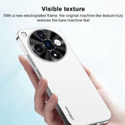 For OPPO Find X7 AG Frosted Electroplating Acrylic Phone Case(Navy Blue)