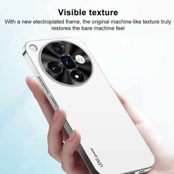 For OPPO Find X7 AG Frosted Electroplating Acrylic Phone Case(Navy Blue)
