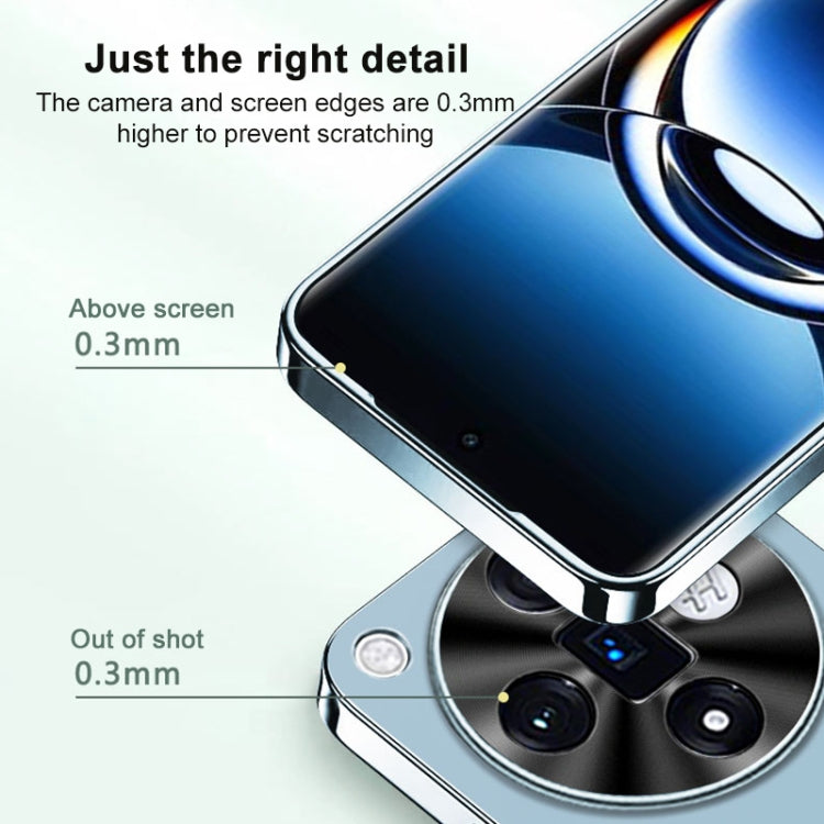 For OPPO A3 Pro AG Frosted Electroplating Acrylic Phone Case(Navy Blue) - OPPO Cases by PMC TechLife | Online Shopping South Africa | PMC TechLife | Buy Now Pay Later Mobicred