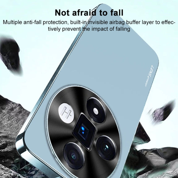 For OPPO Reno11 Global AG Frosted Electroplating Acrylic Phone Case(Sierra Blue)