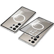 For Samsung Galaxy S24 Ultra 5G Snap Buckle Metal Frame Frosted MagSafe Phone Case(Silver) - free shipping - PMC Jewellery - Order now!