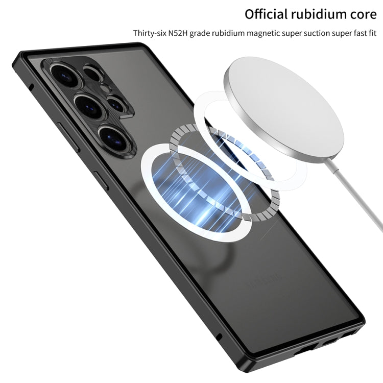 For Samsung Galaxy S24 Ultra 5G Snap Buckle Metal Frame Frosted MagSafe Phone Case(Gold) - free shipping - PMC Jewellery - Order now!