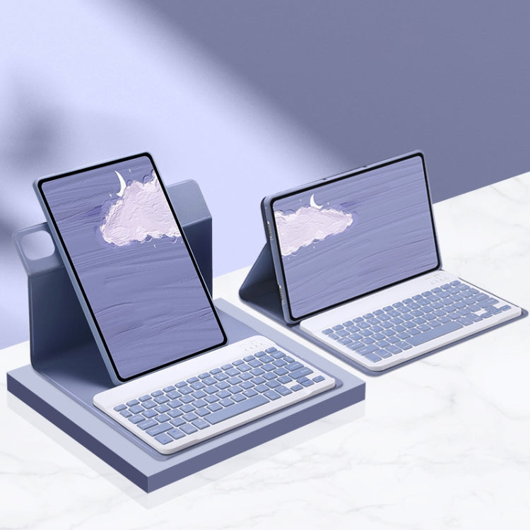 For Xiaomi Pad 5 Pro 12.4 inch Detachable Keyboard Smart Tablet Leather Case(Purple) - Others Keyboard by PMC TechLife | Online Shopping South Africa | PMC TechLife | Buy Now Pay Later Mobicred