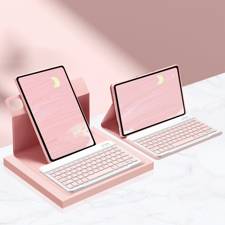 For Xiaomi Redmi Pad SE 11 inch Detachable Keyboard Smart Tablet Leather Case(Pink) - Others Keyboard by PMC TechLife | Online Shopping South Africa | PMC TechLife | Buy Now Pay Later Mobicred