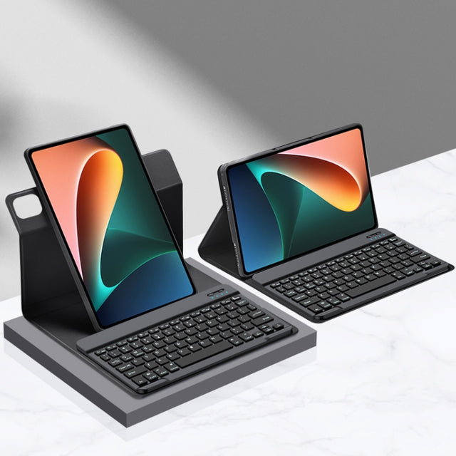 For Xiaomi Redmi Pad SE 11 inch Detachable Keyboard Smart Tablet Leather Case(Black)