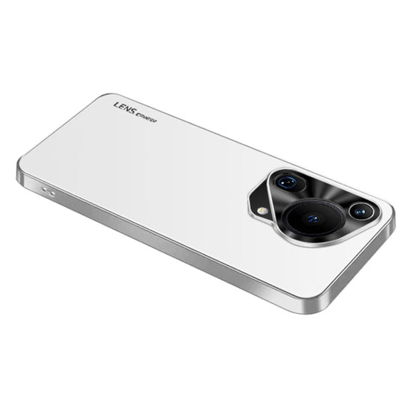 For Huawei Pura 70 Ultra AG Frosted Electroplating Acrylic Phone Case(Silver White)