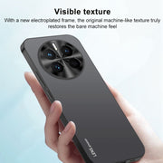 For Huawei Pura 70 Ultra AG Frosted Electroplating Acrylic Phone Case(Black)