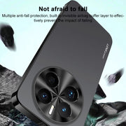 For Huawei Pura 70 Ultra AG Frosted Electroplating Acrylic Phone Case(Navy Blue)