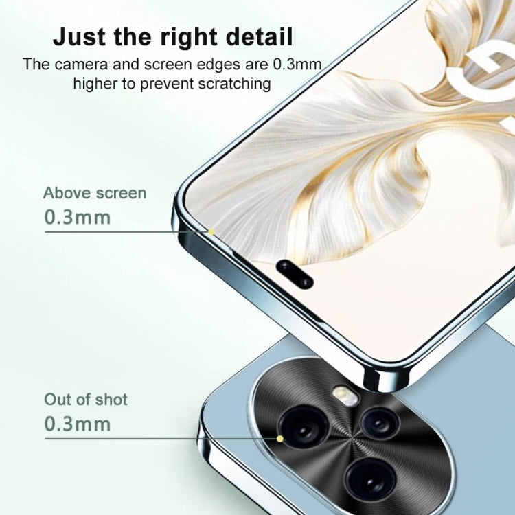For Honor X7 5G AG Frosted Electroplating Acrylic Phone Case(Black)