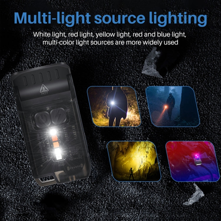 V15 EDC Flashlight Multi-function Work Light(Black) - Mini Flashlight by PMc TechLife | Online Shopping South Africa | PMc TechLife | Buy Now Pay Later Mobicred