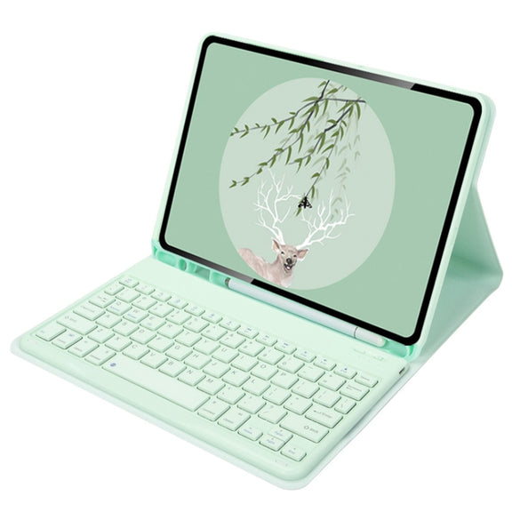 For Xiaomi Pad 6 / Pad 6 Pro 11 inch Round Cap Bluetooth Keyboard Tablet Leather Case with Pen Slot(Green)