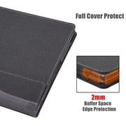For HP Pavilion X360 Convertible 14-dy Leather Laptop Shockproof Protective Case(Black)