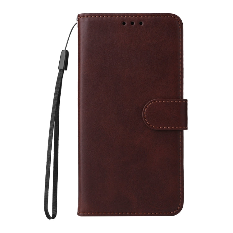 For iPhone 16e Classic Calf Texture Flip Leather Phone Case(Brown)