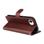 For iPhone 16e Classic Calf Texture Flip Leather Phone Case(Brown)