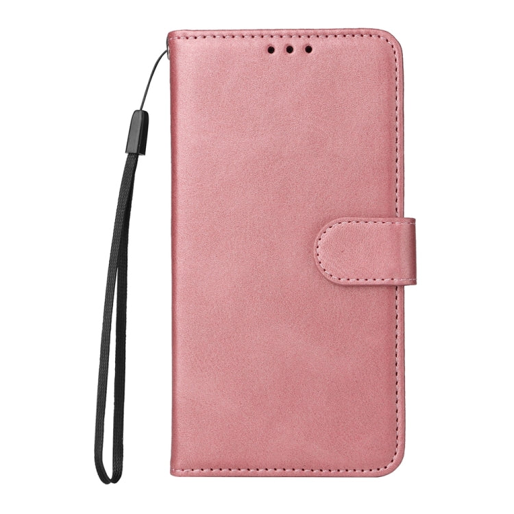 For iPhone 16e Classic Calf Texture Flip Leather Phone Case(Rose Gold) - iPhone 16e Cases by PMC TechLife | Online Shopping South Africa | PMC TechLife | Buy Now Pay Later Mobicred