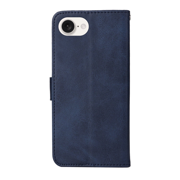 For iPhone 16e Classic Calf Texture Flip Leather Phone Case(Blue) - iPhone 16e Cases by PMC TechLife | Online Shopping South Africa | PMC TechLife | Buy Now Pay Later Mobicred