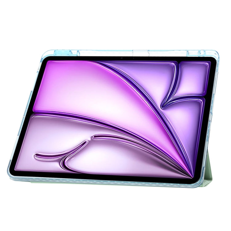 For iPad Air 13 2025 / 2024 Clear Acrylic Deformation Leather Tablet Case(Dark Green) - iPad Air 13 2025 / 2024 Cases by PMC TechLife | Online Shopping South Africa | PMC TechLife | Buy Now Pay Later Mobicred