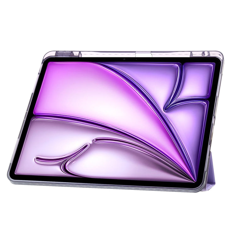 For iPad Air 13 2025 / 2024 Clear Acrylic Deformation Leather Tablet Case(Lavender Purple) - iPad Air 13 2025 / 2024 Cases by PMC TechLife | Online Shopping South Africa | PMC TechLife | Buy Now Pay Later Mobicred