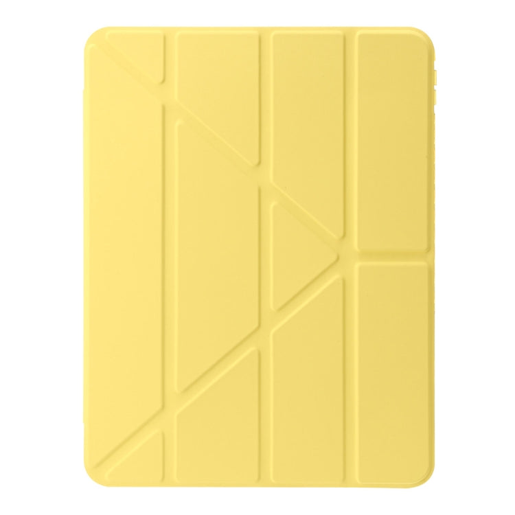 For iPad Air 13 2025 / 2024 Clear Acrylic Deformation Leather Tablet Case(Yellow) - iPad Air 13 2025 / 2024 Cases by PMC TechLife | Online Shopping South Africa | PMC TechLife | Buy Now Pay Later Mobicred