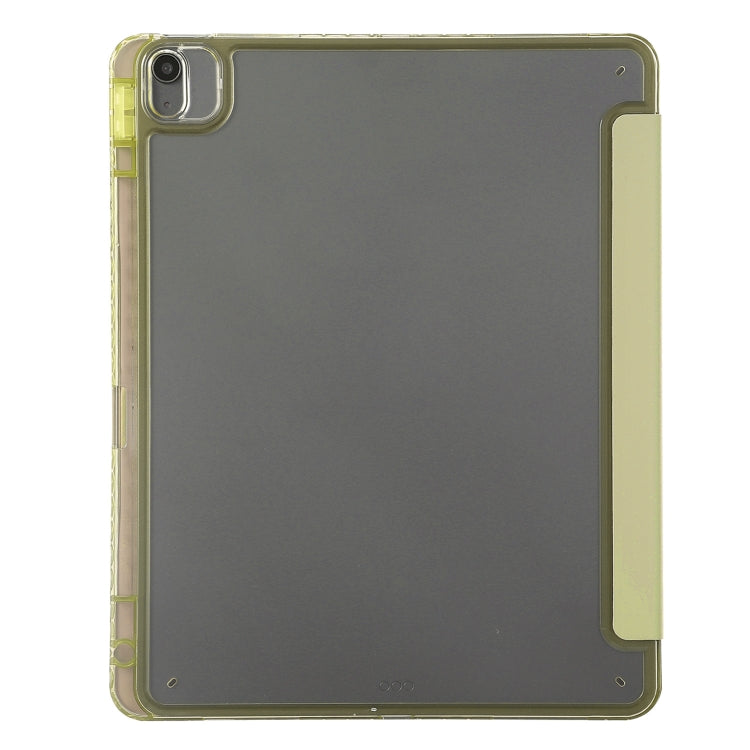 For iPad Air 11 2025 / 2024 Clear Acrylic Deformation Leather Tablet Case(Yellow) - iPad Air 11 2025 / 2024 Cases by PMC TechLife | Online Shopping South Africa | PMC TechLife | Buy Now Pay Later Mobicred